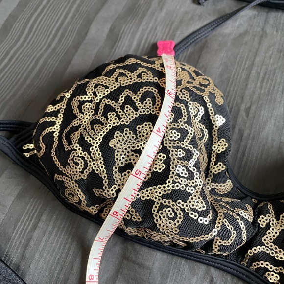 SOLD***Black and gold sequin Bonny Bikini size Lrg/xlrg - Picture 4 of 5